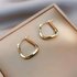 1 Pair Trendy U-shaped Wave Irregular Stud Earrings For Women Men Punk U Shape Lock Buckle Earrings Drop Earring Party Jewelry Gifts
