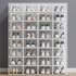 Thickened Shoe Box Flip Cover Shoe Storage Artifact Folding Storage Box Drawer Type Transparent Shoe Cabinet With Cover Shoe Rack Summary Box