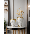 1pc Advanced Style Design Platinum Color Matching General Jar Suitable For Living Room Entrance Multi-scene Ornament Decoration Can Hold Water Vase