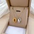 Stainless Steel Crystal Zircon Double Ring Pendant Necklace for Women Korean Fashion Luxury Charm Girls Clavicle Chain Jewelry