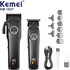Kemei Km-1827 Electric Clippers Kit Professional Trimmer Cordless Rechargeable Hair Cutting hine For Strong Power