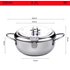 Deep Fryer With Thermometer and Lid 304 Stainless Steel Kitchen Tempura Fryer Pan Fryer Without Oil Frying Pan Fryer