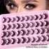Lash extension set 20 pairs of mixed natural thick false eyelashes artificial fiber eyelashes messy slim eyelashes