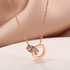 Stainless Steel KPOP Korean Fashion Roman Numerals Necklace For Women Classsic Gold Plated Pendants Clavicle Chain Jewelry