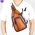 Retro Messenger Bag Genuine Leather Men’s Chest Bag High Grade Hand Rubbed Chest Bag Men’s Shoulder Bag