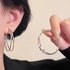 Double Layer Plain For Women, Exaggerated Large Light Luxury Fashion Versatile Geometric Hoop Earrings, Earrings