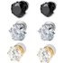 Fashion Ear-free Zircon Earrings Stainless Steel Magnet Six-claw Zircon Earrings Men’s And Women’s Ear Clips Earrings