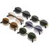 Oval Sunglasses For Men & Women – Small Round Metal Frame Fashion Shades UV400 Protection Lightweight Retro Glasses