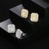 Men’s Jewelry Set Fashion Full Diamond Men’s Hip Hop Earrings Micro Inlaid Zircon Trendy Geometric Earrings Hot Selling Ear Jewelry