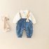 Baby clothes Soft denim jumpsuit wearing baby clothes cute bear clothing crawl suit
