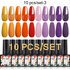 Arte Clavo 10pcs Color Gel Nail Polish Set Semi Permanent UV Gel Varnish All For Manicure Soak Off Nail Lacquer Base Top Coat