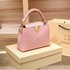 Guangzhou Shiling 2024 New Ostrich Pattern V-shaped Small And Light Luxury High Sense Handheld Crossbody Bag