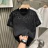 Men’s Hip Hop T-Shirt – Korean Streetwear Diamond Print Short Sleeve Top (Black/White/Gray)
