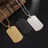 hot selling high polished dog tag necklace men's stainless steel pendant necklace simple casual jewelry