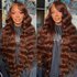 Chocolate Brown Body Wave Lace Front Wigs Human Hair 32 30 Inch 13×4 HD Lace Frontal Wig Human Hair Wigs Preplucked