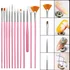 Arte Clavo 7/15PCS Plastic Handle Nail Brush Set Gel Polish Painting Drawing Acrylic Gel Nail Brush For Nails Art Manicure Tools