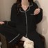 Fashion Pajamas Women’s Spring and Autumn Long Sleeve Simple and Generous Solid Color Casual Pajamas Suit Japanese and Korean Style Fresh Home Clothes