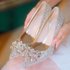 P7 French Sequined Crystal Diamond Wedding Shoes Engagement Wedding Dress Xiuhe Banquet Bridesmaid Bride Shoes Banquet Not Tired Feet High Heels