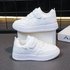 2025 New Style Girls‘ White Shoes Spring And Autumn Boys‘ Non Slip Solid Bottom Shoes Thick Bottom Heightening Children’s Sports Shoes