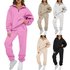 2023 New Women's Solid Color Pocketless Sweater Pants Sweatshirt Set