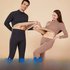 Thermal underwear new autumn clothes fleece-lined thickened heating plus size half turtleneck lambswool men and women couple suit