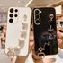 Love Heart Bracelet Case For Samsung Galaxy S23 S21 S22 S20 Fe S10 S9 S8 Note 10 Plus 20 Ultra 8 9 Chain Plating Silicone Cover