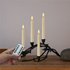 6 Pack Rotating Long Candles Beige Shell Bullet Head Remote Control Christmas Wedding Table Decoration Electronic Candle Lights