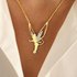 Cute  Angel Wings Pendant Necklace For Women Fashion Charm Diamond Studded Female Choker Chain Jewelry Accessories Party Gifts