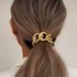 Simple High Elastic Hair Rope Versatile Metal Fashion Personality Gold Back Of The Head Advanced Chain Hair Rope