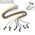 Zhuoxinder 2Pcs Glasses Chain Anti-fall Metallic  High Gloss  Fashion Jewelry Elegant Eyeglasses Holder Strap Daily Life Supply-Silver