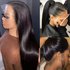 Hand-woven Front Lace Wig Long Straight Hair Human Hair Wigs 13×4 Lace Wig Set In Stock