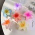 holiday style candy flower net red plumeria clip beach seaside gradient hairpin back of the head shark clip