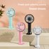 Ruixingst 1 Set 600mAh Mini Fan With 3 Speeds 7 Blades Detachable Base Strong Wind Battery Operated Rechargeable Mini Pocket Hand Fan For Dorm