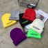 Men’s and women’s hats Wool hat women’s winter warm hat men and women all-match simple embroidery solid color pullover hat knitted hat cold hat tide