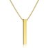 Mens Jewellery Rectangle Pendant Necklace Men Classic Width 2mm Stainless Steel Link Chain Necklace for Men Jewelry Gift