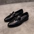 2025s Tassel Men Pointed Toe British Slip-On Men’s Casual Leather Shoes 2025 New Trendy Loafers