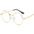 Anti-Blue Art Round Frame Flat Lenses Anti-Radiation Myopia Glasses Fashionable And Versatile