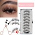 4 pairs Magnetic eyelashes natural with 3D magnet handmade magnetic lashes Tweezer Set Mink eye lashes