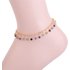 Fashion Colorful Crystal Beads Drop Anklets for Women Boho Gold Color Chain Ankle Bracelet Leg Bracelet Ocean Beach Foot Jewelry