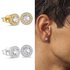 hot selling round full diamond hip hop earrings, zircon micro inlaid men’s earrings, European and American popular fashion brand jewelry