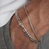 Hip Hop Layered Stainless Steel Flat Unisex Personality Rust-Free Cuban Chain Bracelet