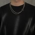 Ins New Niche Design Fashion Brand Old One Line Buckle Collarbone Necklace Double-layer Design Simple Neck Chain (male)