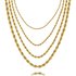 Vacuum Plated Genuine Gold Fried Dough Twists Stainless Steel Necklace Cuban Titanium Hip-hop Chain Can Be Made In Length