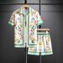 Men’s Clothing Summer Shirt Shorts Suit Beach Vacation Colorful Floral Stripes 3d Digital Printing Spot