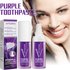 Purple Brightening Jaysuing White Toothpaste Brightening White Teeth Cleaning Stains and Stains, Odor, Fresh Breath            ,