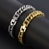 Fashion Titanium Steel Double Weave Four-Sided Cuban Bracelet Hip-Hop Personality Simple Men’s Handmade Jewelry