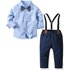 Children’s Spring And Fall Children’s Suits Boy’s Bow Tie Shirt Suspenders Back-to-school Season Banquet Dress
