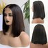 12A Double Drawn 200%Density Brazilian 2*6 Kim Closure Bob Double Drawn Hair Bone Silky Straight Human Hair Wigs