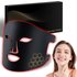 Red Light Therapy For Face, Infrared LED Face Mask Light Therapy 4 Light Waves With 850nm Near Infrared, Portable Rechargeable