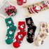 Women’s socks Christmas socks mid-calf socks cute cartoon stockings cotton trendy brand street red